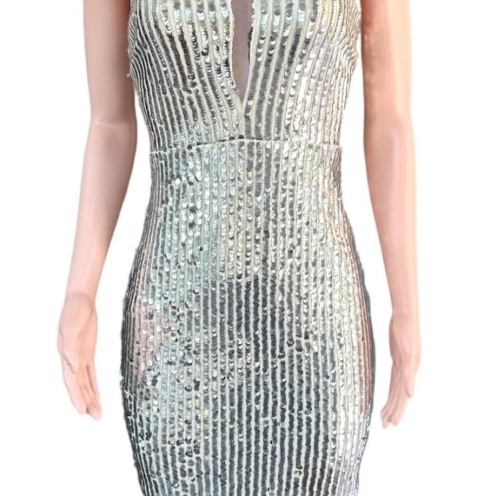 Gianni Bini Metallic Sequin Mini Dress